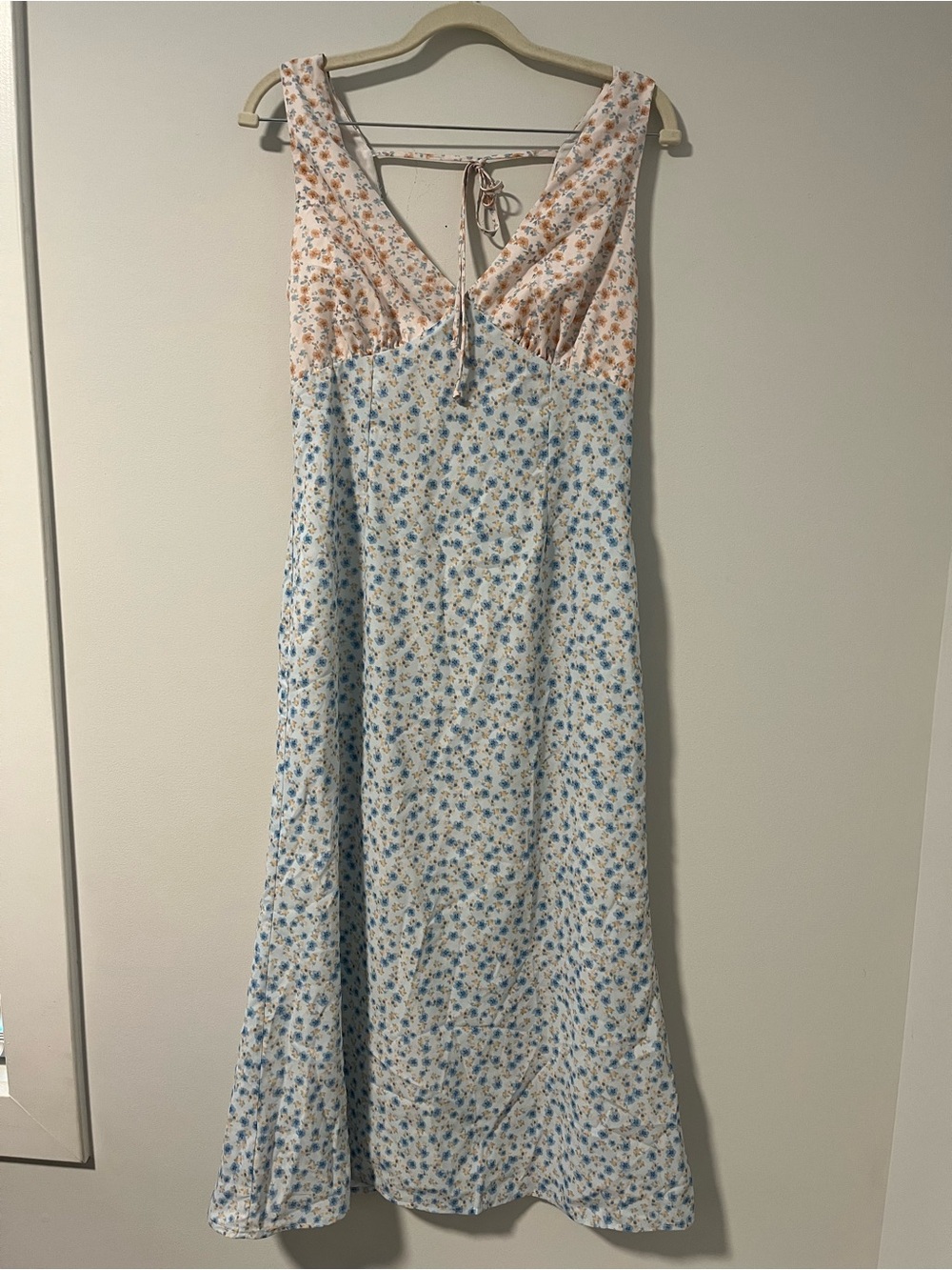 Grey Bandit Floral Two-Tone Maxi Dress NWT